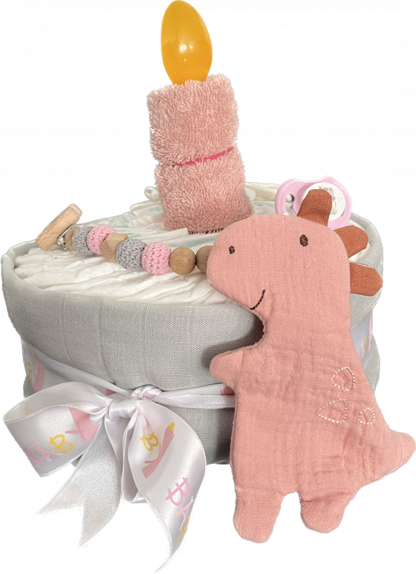 Windelkuchen Dino (rosa)
