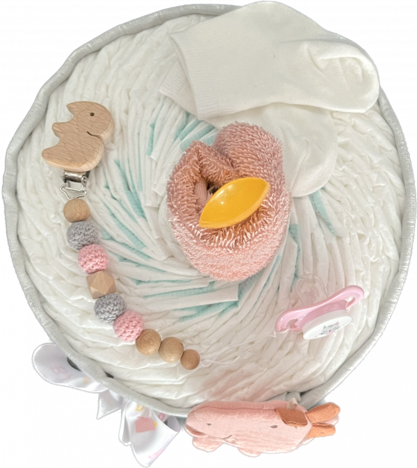 Windelkuchen Dino (rosa) – Bild 2